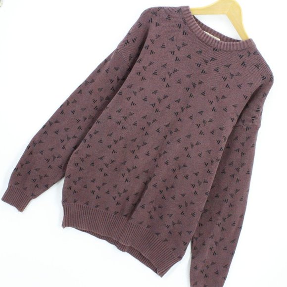 Vintage Motto Red Dot Sweatshirt Crewneck Men's Gray Pullover Long Sleeve XL - Picture 3 of 7